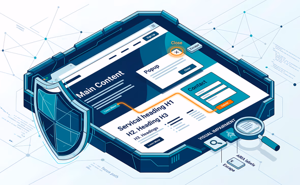 Illustration of website accessibility features