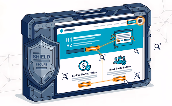 Illustration of ethical monetization and third-party safety