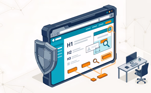 Illustration of website performance and data integrity