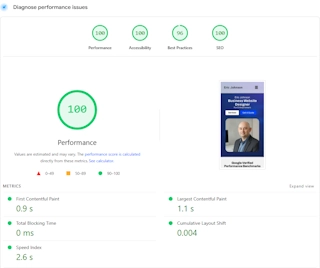ericjohnson.tech Lighthouse Mobile Performance Report